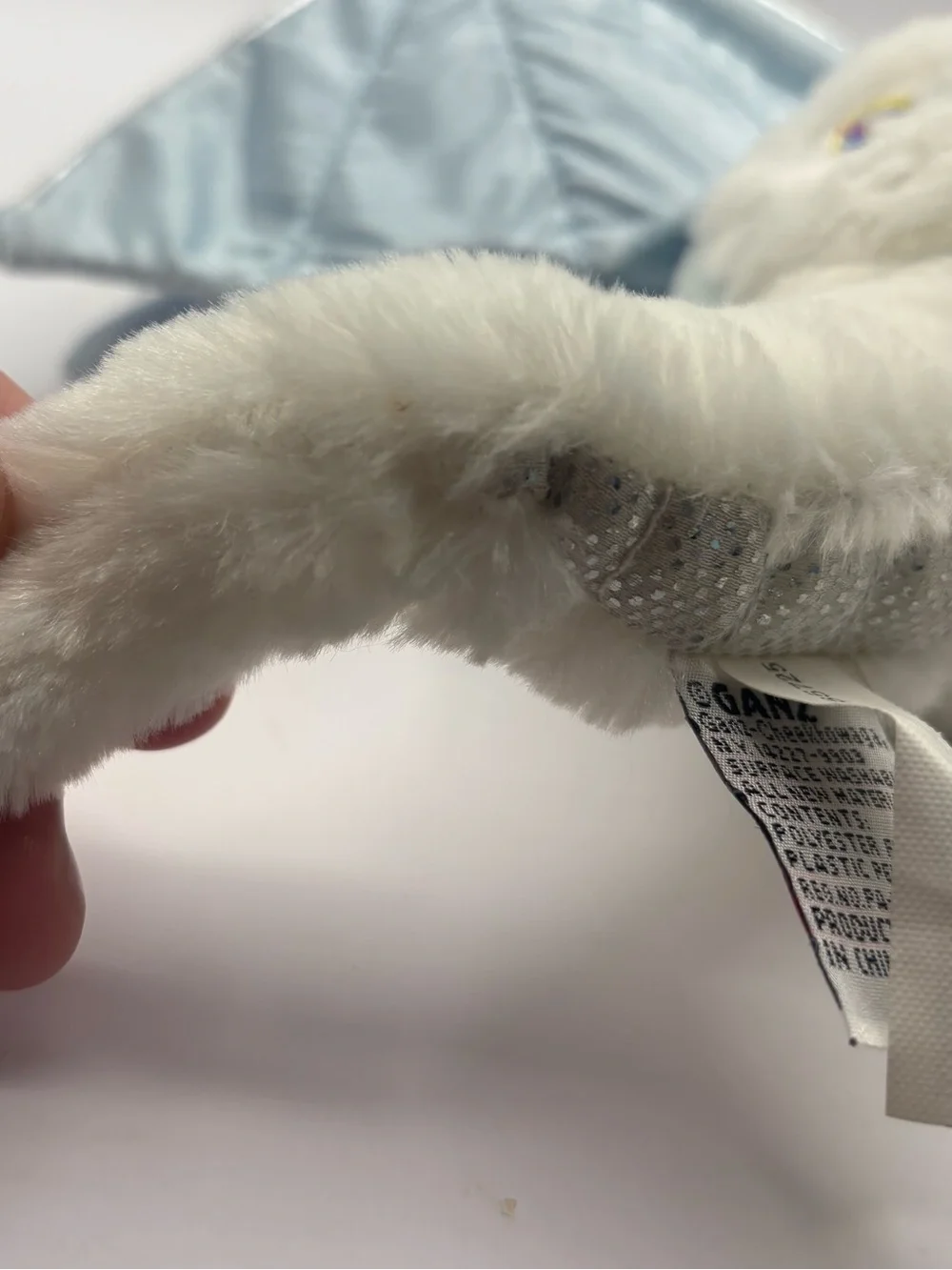 Webkinz Ice Dragon with Sealed Secret Code Tag White Stuffed Animal Ganz READ - Picture 15 of 16